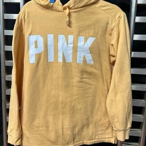 PINK Victoria's Secret Soft Yellow Hoodie Size S